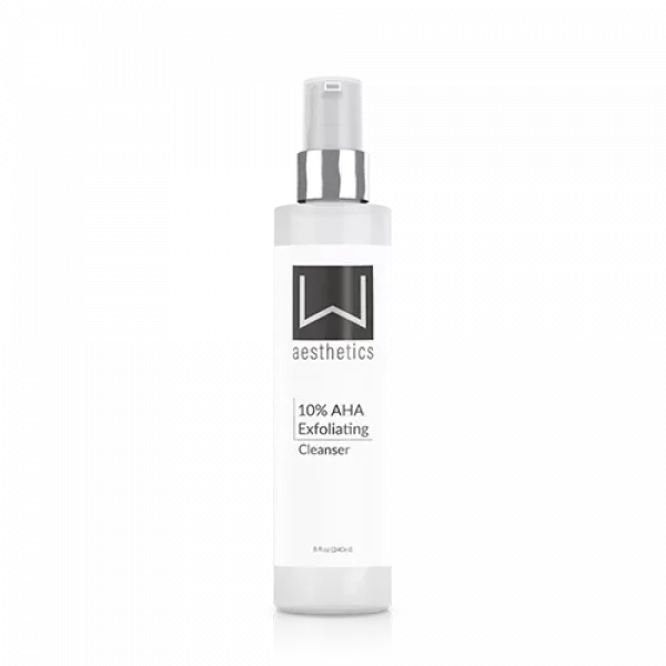 W Aesthetics and Wellness Products 10 AHA Exfoliating Cleanser